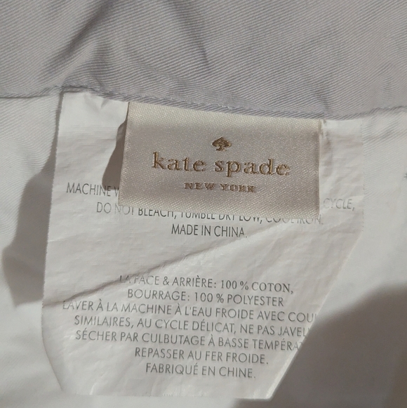 KATE SPADE Quilt Blanket Comforter King White Grey Preppy - Picture 5 of 6